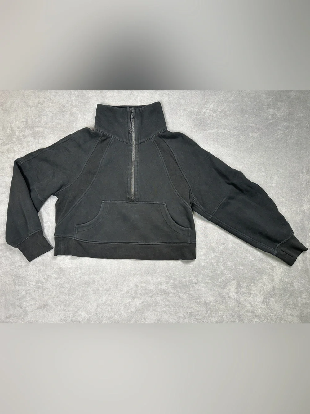 Lululemon Black Scuba Funnel Neck Half Zip Pullover Size XS/S LW3FJ6S
